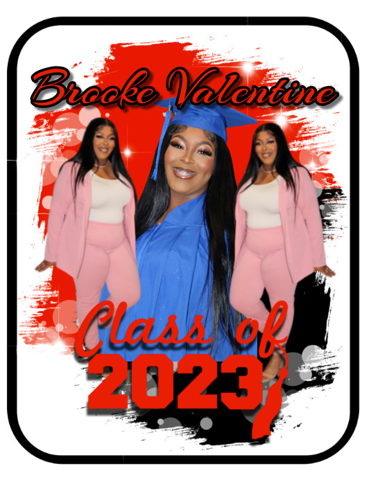 Red | Black | Graduation | Grad Fan PNG 传单(美国信函) template